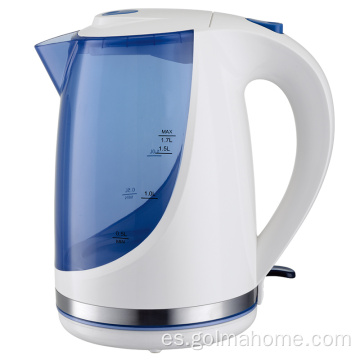 Hervidor de plástico Golmahom 1.0L 1.7L 1.8L Aprobación CE ROHS Restaurante / hotel / casa más barato con hervidor de té eléctrico de plástico